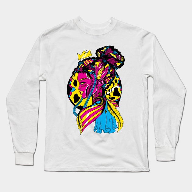 CMYK Beauty Queen Long Sleeve T-Shirt by kenallouis